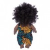 Uteruik Poupée noire de 20,3 cm - Bébé africain américain avec combinaison, bandeau, cadeau danniversaire de Noël pour enfan