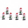 Toyvian 6 Pcs Poupée De Noël Nappe Phréatique Jouets Décor De Noël Décor De Table De Dîner Miniature Santa Claus Jouets À Ven