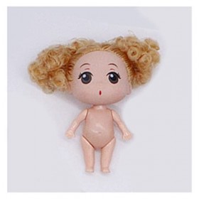 GUISHANLI Mignon Mini 10cm 1/6 poupée Corps Nu 5 articulées Mobile avec des poupées Cheveux 3D Yeux DIY Toys Accessoires Gift