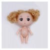 GUISHANLI Mignon Mini 10cm 1/6 poupée Corps Nu 5 articulées Mobile avec des poupées Cheveux 3D Yeux DIY Toys Accessoires Gift