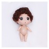 GUISHANLI Mignon Mini 10cm 1/6 poupée Corps Nu 5 articulées Mobile avec des poupées Cheveux 3D Yeux DIY Toys Accessoires Gift