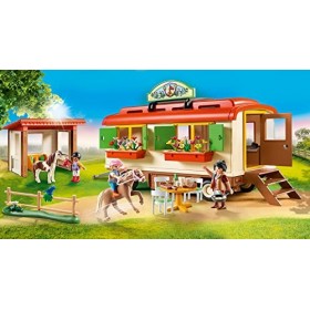 Playmobil 70510 Box de poneys et roulotte- Country- Le Poney Club- Cavalier roulotte