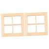 SEWACC 2Pcs Fenêtres - Meubles Mini Ornement Accessoires Volet/Obturateur Bois Décoration Maison Décor Accessoires Poupée Min