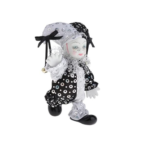 Ioensy 5 inch Standing Porcelain Triangel Doll with Exotic Pompous Costume Figure