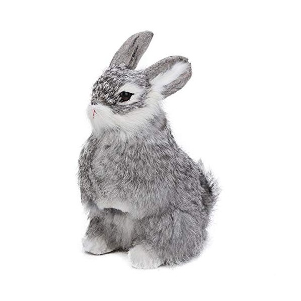 Horoper Lapins en Peluche Réalistes de Pâques, Mini Lapins en Peluche Réalistes, Modèle Animal de Simulation, Animal Réaliste