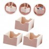 Toyvian 3 Pièces Boite De Rangement en Bois Panier De Salle De Bain Ornement Meubles Panier Garde-Manger Jouets Miniatures Dé