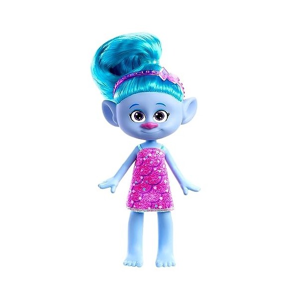 Trolls 3, Poupée Poppy Avec Cheveux Flashy Et Accessoires, À Collectionner, Jouet Enfant, A Partir De 3 Ans, HNF13