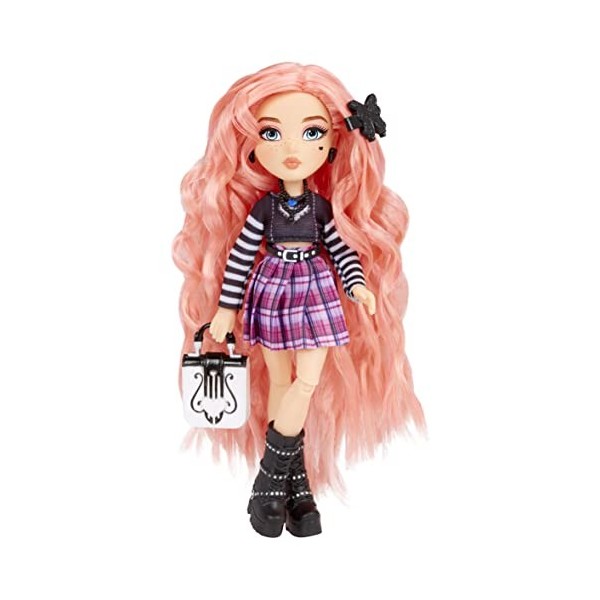 MGA Dream Ella Extra Iconic Mini poupée mannequin - ARIA – Poupée mannequin tendance aux cheveux roses & joues avec un cœur -
