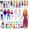 Lot de 28 vêtements Barbie pour poupées et accessoires Barbie, y compris 1 robe style réglé , 1 jupe tendance, 4 pantalons h