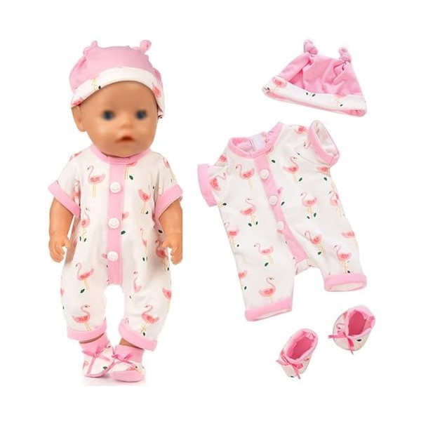 Vêtements de poupée pour poupées de 36 à 43 cm, avec chapeau, chaussettes pas de poupée 