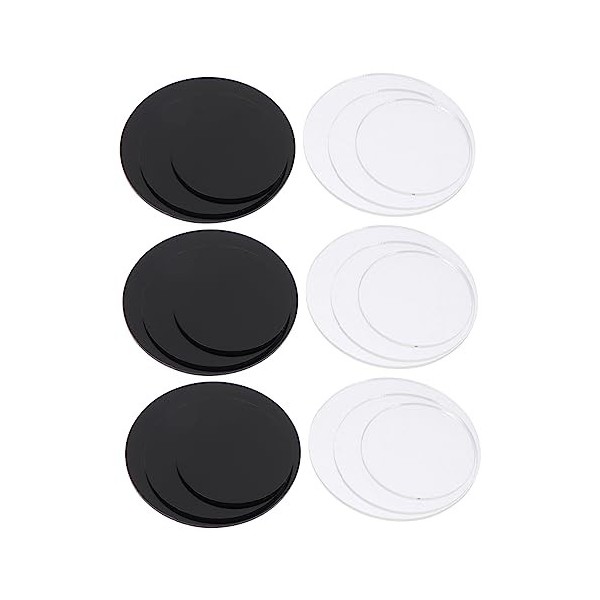 Toyvian 18 Pièces Base dargile Présentoir Clair Support Miniature Poupées Miniatures Figurine Présentoir Support De Modèle D