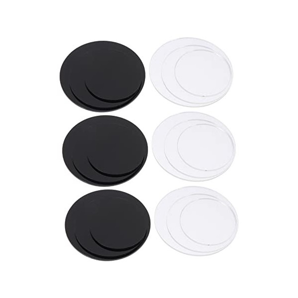 Toyvian 18 Pièces Base dargile Présentoir Clair Support Miniature Poupées Miniatures Figurine Présentoir Support De Modèle D