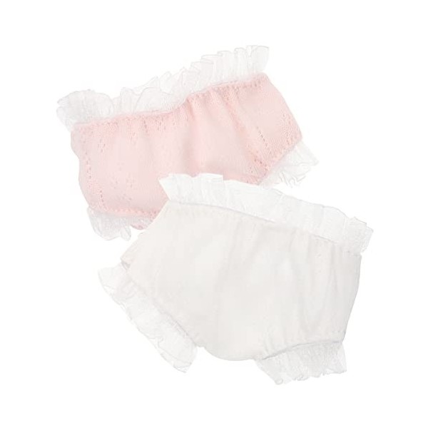 ibasenice 2 Pièces Culottes Fille Mini Accessoires Filles Vêtements Chou Patch Poupées pour Filles Poupée Américaine sous-Vêt