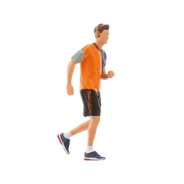 Folpus 1/64 Modèle Figurines Scénario Coureur Figurine Mise en Page Diorama, Bleu Violet, Homme