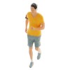 Folpus 1/64 Modèle Figurines Scénario Coureur Figurine Mise en Page Diorama, Bleu Violet, Homme