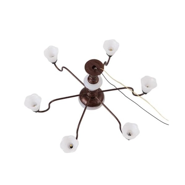 Perfeclan Modèles de Lustre de Maison de poupée à léchelle 1:87, plafonnier Miniature LED, Mini Lampes suspendues pour féeri