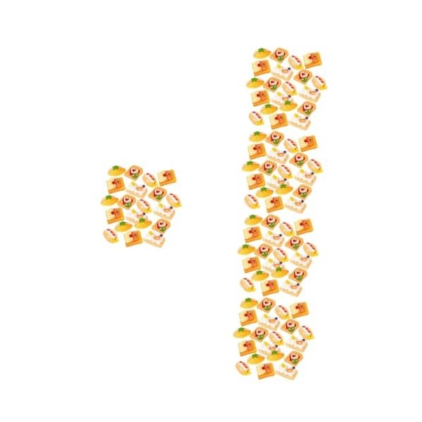 Amosfun 20 Pièces Simulé Manger du Pain Mini Gâteau Téléphone Cas avec Charme Mini Maison De Poupée Bonbons Pendentif Charme 