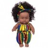 Uteruik Poupée noire de 20,3 cm - Poupée africaine américaine avec bandeau - Cadeau danniversaire de Noël pour enfants garço