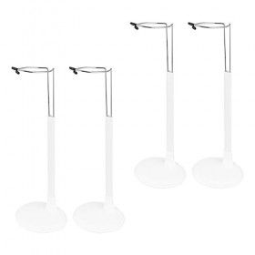 YARNOW Cadre De Support De Poupée 4Pcs Mini Jouets pour Enfants Support Rotatif Support en Bois Figurines Support DAffichage