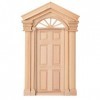 Porte de Maison de Poupée, Mini Porte à Clocher en Bois, Porte Féerique Miniature pour Maison de Poupée 1/12