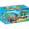 Playmobil - 4855 - Jeu de construction - Véhicule de zoo avec remorque