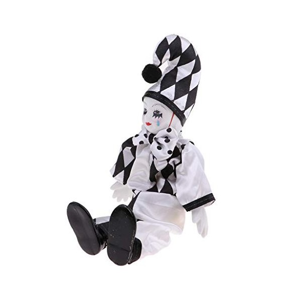 F Fityle Porcelaine Clown Effrayant Décoration Chambre Salon Bureau, 8, 25cm