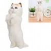 Okuyonic Figurine de Chat à Fourrure, modèle de Chat en Peluche Animal Adorable simulé Joli décor pour Les Enfants pour Les B