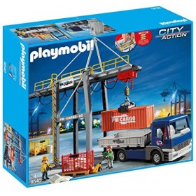 Playmobil 9540 City Action Électrique Verladekran avec Véhicule Utilitaire