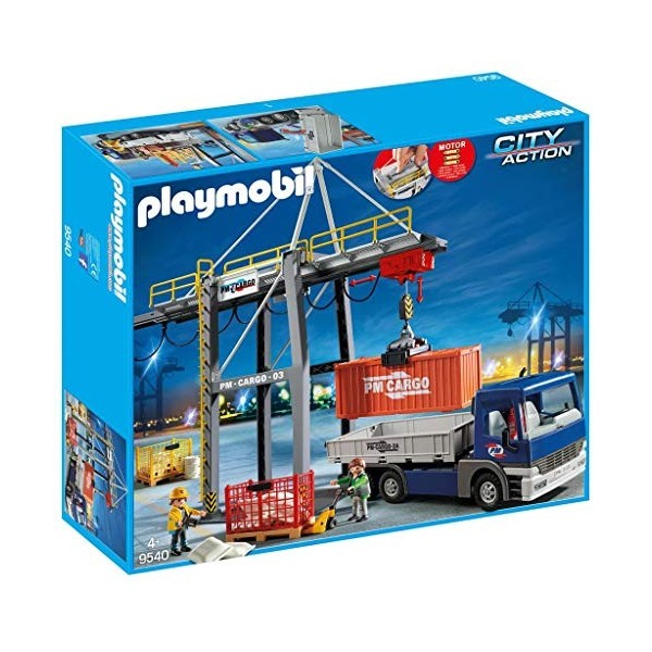 Playmobil 9540 City Action Électrique Verladekran avec Véhicule Utilitaire