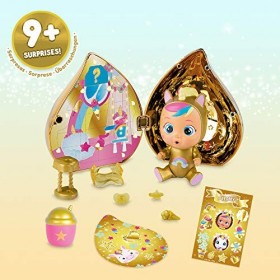 CRY BABIES MAGIC TEARS Golden Edition | Mini Poupée Surprise Dorée à Collectioner qui Pleure de Vraies Larmes avec Accessoire
