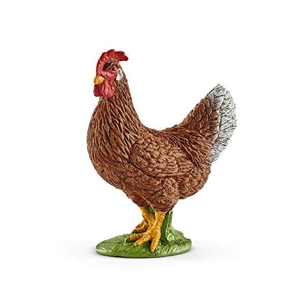 Schleich 13826 Poule, dès 3 ans, Farm World - figurine, 4,2 x 2,5 x 5,5 cm