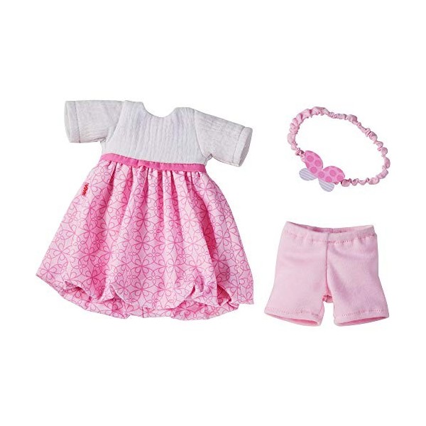 HABA 305555 rêve, Robe, Bandeau et Pantalon pour poupées 32 cm, Jouet à partir de 18 Mois, Rose