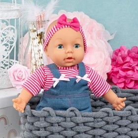 Bayer Design Design-83853AA 83853AA Vêtements 33-38cm, Accessoires pour poupées, Robe du Jean, T-Shirt, 38 cm