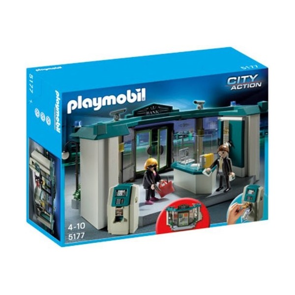 Playmobil - 5177 - Jeu de Construction - Banque avec Distributeur de Billets