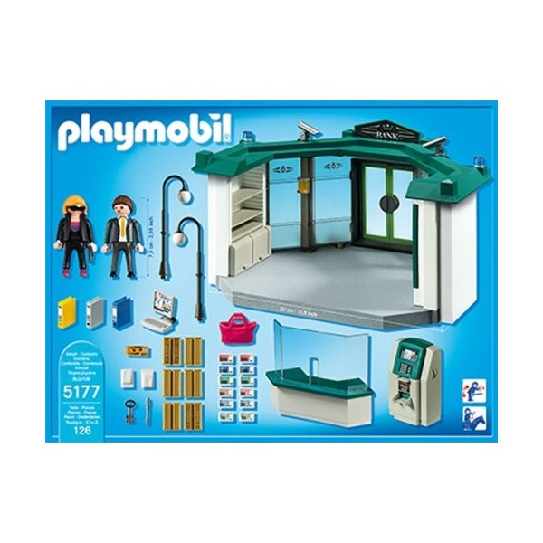 Playmobil - 5177 - Jeu de Construction - Banque avec Distributeur de Billets