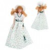 BAQE Poupée Miniature en Porcelaine, modèle de poupée en Porcelaine, Accessoire de Maison de poupée élégant et délicat à léc
