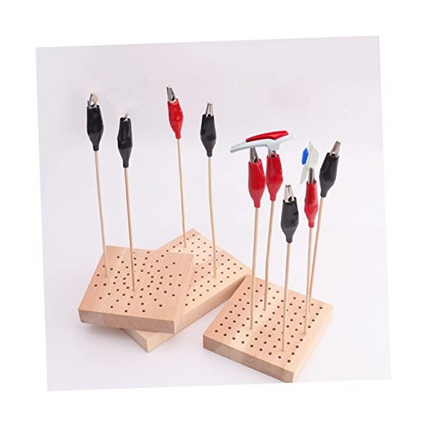 Toyvian 2 Pièces Base De Figure Support en Bois Accessoires De Table Présentoirs en Plastique Support De Figurine en Argile S