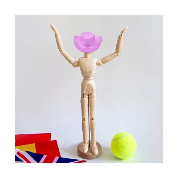 Operitacx Chapeau Western Miniature 20 Pièces Chapeau De Cow-Girl pour Maison De Poupée Chapeau De Poupée en Plastique Surmat