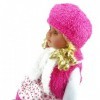 Shannon Collection Poupée élégante à la Mode pour Enfants Wooly Pink Hat/Jacket/Chaussures Fille Fleur F 