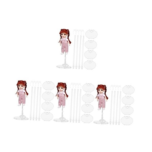 Toyvian Support De 20 Pièces Présentoir Transparent Mini Poupées Support Transparent Organisateurs De Porte-Poupée Supports D