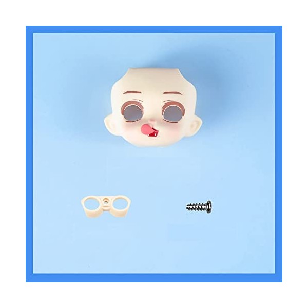 XiDonDon Visage de Remplacement pour GSC, YMY, P9, Ob11 Corps de poupée Poupées Visage Jouets 1/12 BJD Accessoires dextensio