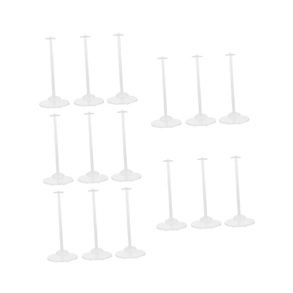 ibasenice 3 Pièces Poupée Cintre Blanc Vêtements Rack Clair Stand Paré Accessoires Poupée Support DAffichage Poupée Robe Tit