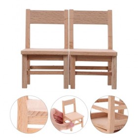 Didiseaon Chaises De Maison De Poupée en Bois Modèle De Chaise De Bureau Miniature Support De Téléphone Créatif Support De Me