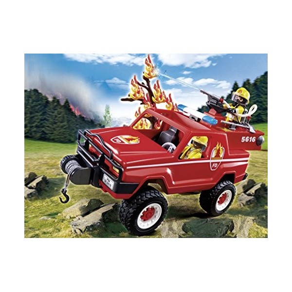 Playmobil - 310012-5616 - 4x4 Pompier dintervention avec Lance À  Eau