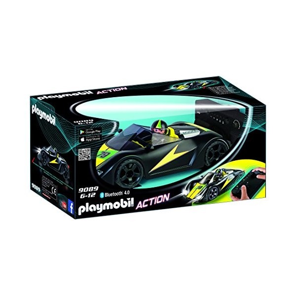 Playmobil 9089 Voiture de Course Noire radiocommand e Noir