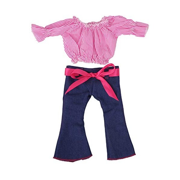 Vakitar Ensemble de vêtements de poupée à la Mode en Tissu Fille Tenues de poupée Pantalon Accessoire de poupée Cadeau de béb