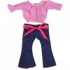 Vakitar Ensemble de vêtements de poupée à la Mode en Tissu Fille Tenues de poupée Pantalon Accessoire de poupée Cadeau de béb