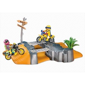 Playmobil - 7396 - Pilote à moto et Piste de Rallye