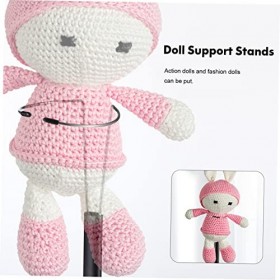 HONMEET 4 Pièces Cadre De Support De Poupée Représente Les Figurines daction Supports De Poupée Porte-poupée Noir Supports D