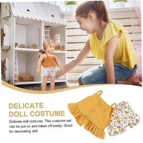 Amosfun 1 Set Poupée Vêtements Bretelles Poupée Camisole Miniature Tenue Réutilisable Poupée Costume Poupée Vêtements Accesso